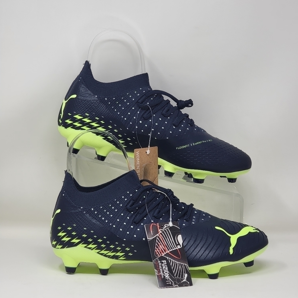 Puma Future Z 3.4 FG/AG 107094 01 Navy Green Football Shoes Womens Sz Multi New